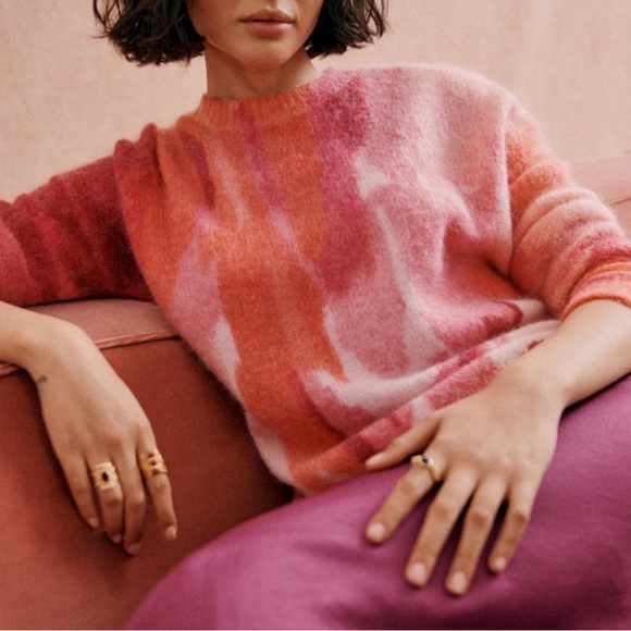 Sezane Sweaters - New! Sezane La Maille Judith Jumper Wool Blend Multicolor Sweater Womens Medium
